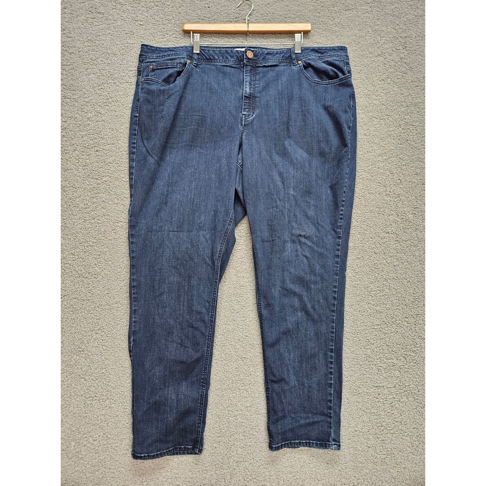 EST. 1946 Denim Tapered Jeans 26W Dark Wash Stretch High Rise Classic Mom